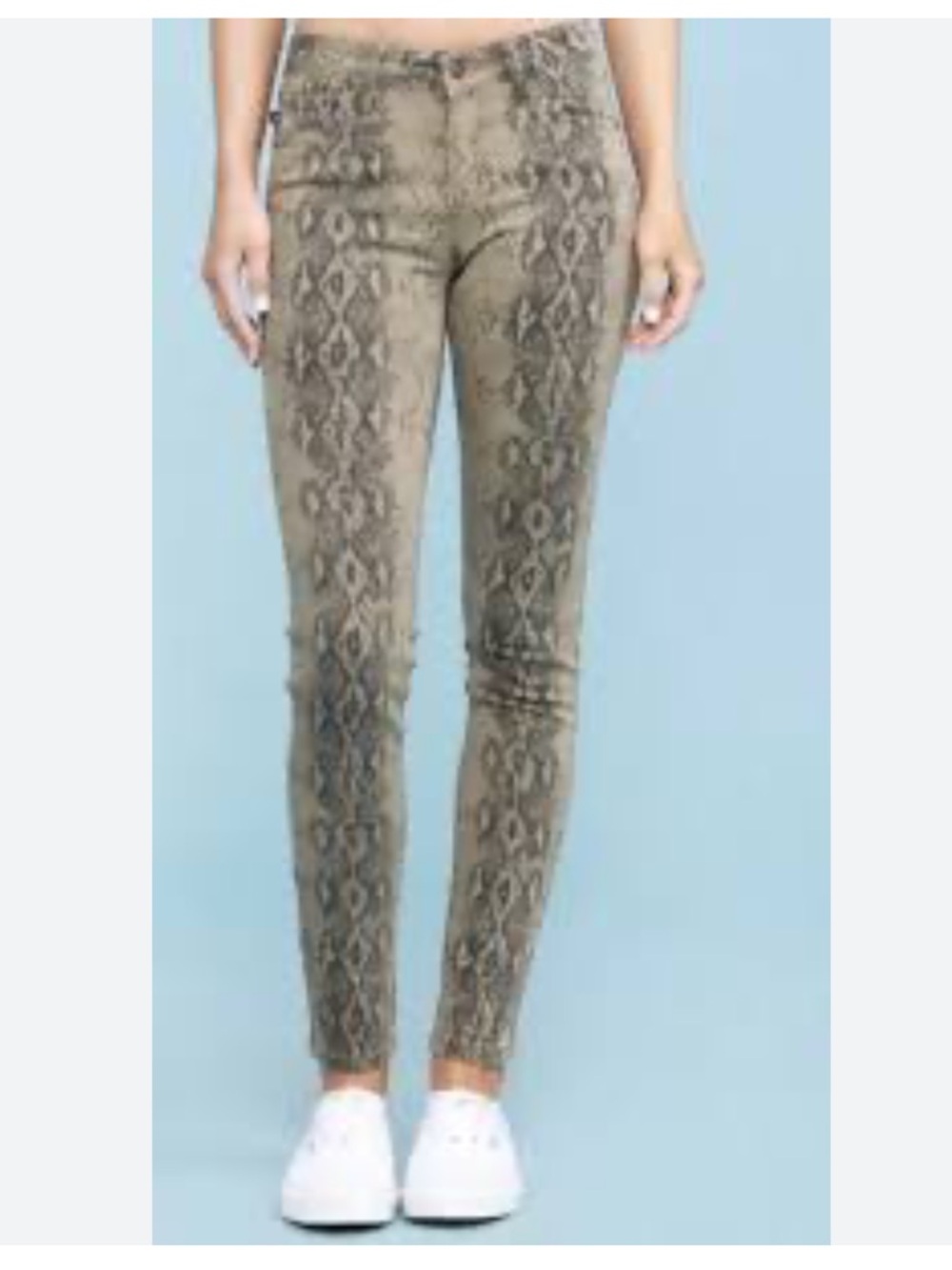Ladies 5/27 mid rise skinny snake print Judy blue jeans nwt